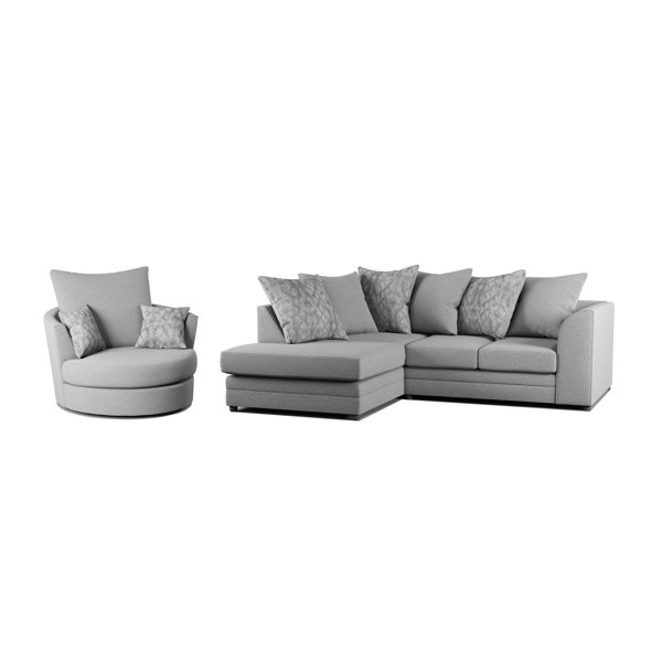 Corner sofa with swivel deals cuddle chair